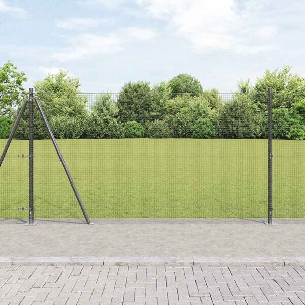 vidaXL Gjerdep&aring;le Gr&aring; 50 x 1,2 m (19 x 19 mm netting) St&aring;l og PVC