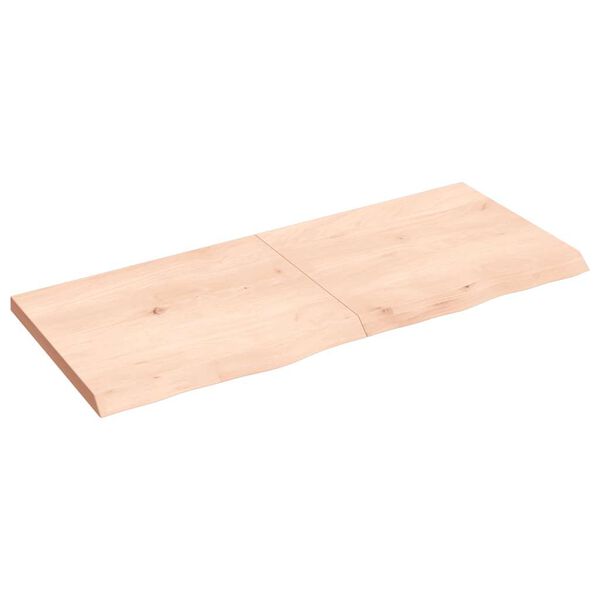 vidaXL Benkeplate til bad 120x50x(2-4) cm ubehandlet heltre