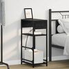 vidaXL Nattbordskap Svart Eik 40 x 27 x 76 cm Konstruert tre