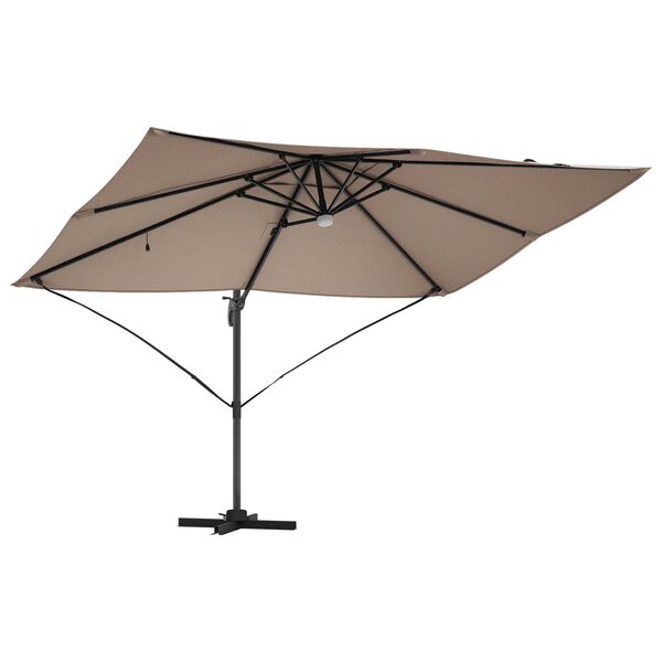 vidaXL Kipp Roma Parasol Gråbrun og Svart 352 x 251 x 265 cm
