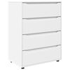 vidaXL Oppbevaringsskap 80 x 48 x 105 cm Konstruert tre Hvit