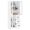 vidaXL Highboard hvit 69,5x34x180 cm konstruert tre
