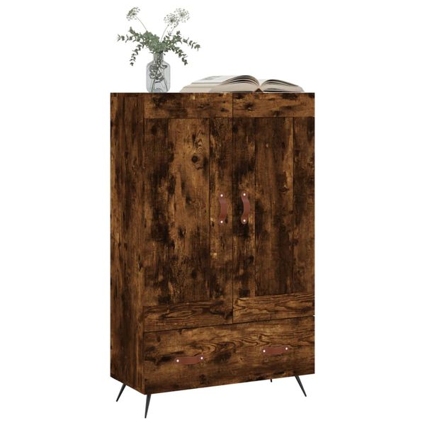 vidaXL Highboard r&oslash;kt eik 69,5x31x115 cm konstruert tre