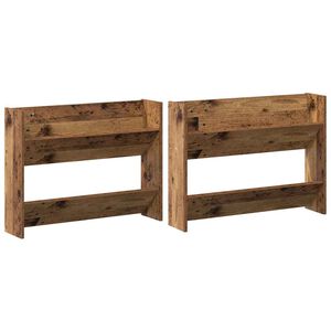 vidaXL Sko Skap 2 stk. 80 x 18 x 60 cm Konstruert tre Gammelt tre