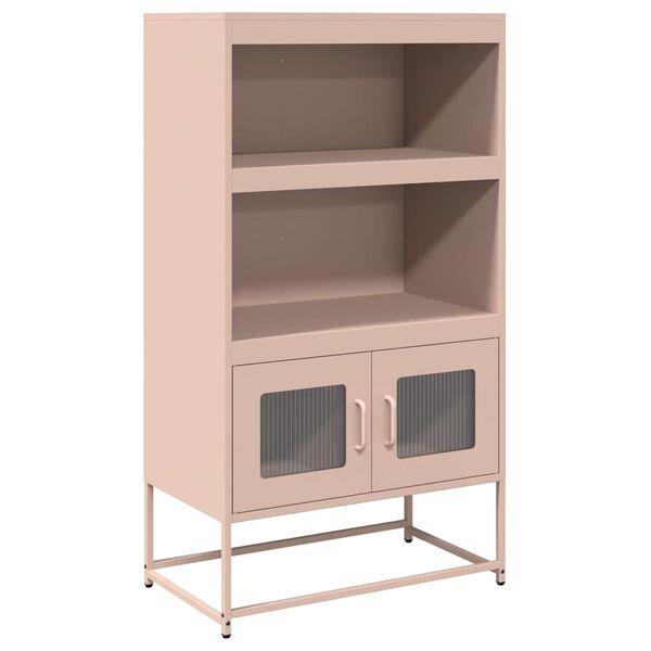 vidaXL Highboard rosa 68x39x123 cm stål
