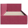 vidaXL Hjørnesengramme med hodegjerde Vinrød 90 cm x 190 cm Fløyel