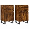 vidaXL Skjenker 2 stk r&oslash;kt eik 40x35x70 cm konstruert tre