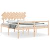 vidaXL Seniorseng med hodegavl 160x200 cm heltre