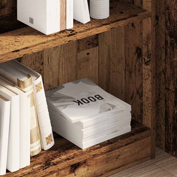 vidaXL Bokhylle gammelt tre 80x24x76 cm konstruert tre