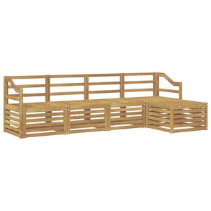 vidaXL Utend&oslash;rs sofa-sett 5 pcs Hvit Solid akasietre