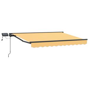 vidaXL Manuell markiseramme med LEDs sand 2,5 x 2 m