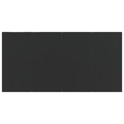 vidaXL Hagespisegruppe 7 deler grå og svart polyrotting og stål