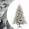 vidaXL Kunstig juletre med julekuler 120 cm 150 LED-lys Varmhvit