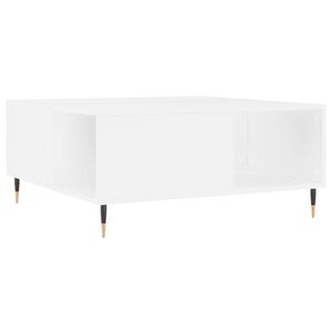 vidaXL Salongbord hvit 80x80x36,5 cm konstruert tre