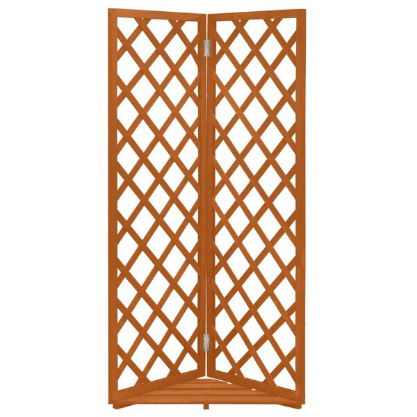 vidaXL Hj&oslash;rneespalier oransje 50x50x145 cm heltre gran