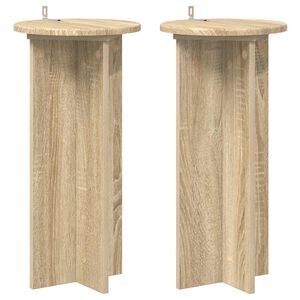 vidaXL Planteholder 2 pcs Sonoma eik 29,5 x 29,5 x 60 cm