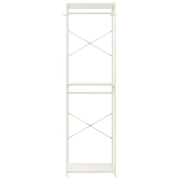 vidaXL Garderobe hvit 60x40x213 cm metall og sponplate