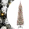 vidaXL Kunstig juletre Hvit 180 cm PVC og Metall og Plast