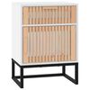 vidaXL Nattbord hvit 40x30x55,5 cm konstruert tre og jern
