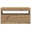 vidaXL TV-benk med LED-lys 2 stk artisan eik konstruert tre