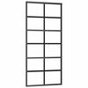 vidaXL Skyved&oslash;r ESG-glass og aluminium 90x205 cm svart
