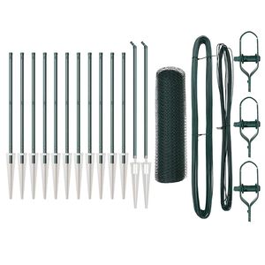 vidaXL Gjerdep&aring;le gr&oslash;nn 25 x 0,5 m (13 mm maske) St&aring;l