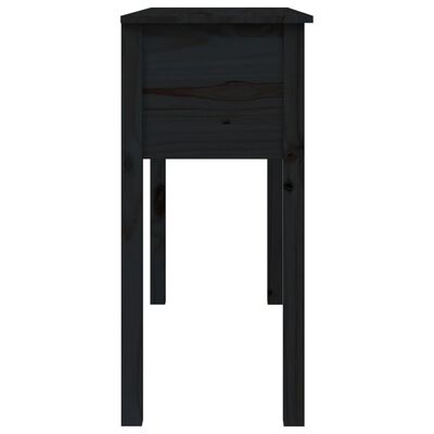 vidaXL Konsollbord svart 100x35x75 cm heltre furu