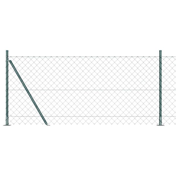 vidaXL Gjerdep&aring;le gr&oslash;nn 10 x 0,8 m (60 x 60 mm nett) St&aring;l og PVC