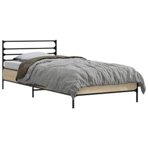 vidaXL Sengestamme Sonoma eik 80 x 200 cm Konstruert tre