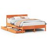 vidaXL Sengeramme uten madrass brun 150x200 cm heltre furu