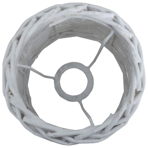 vidaXL Lampeskjerm flettekurv 25x17 cm hvit