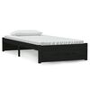 vidaXL Sengeramme svart heltre 90x190 cm Single