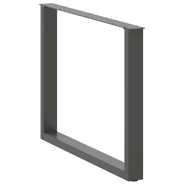 vidaXL Spisebordben U-formet 3 Stk antrasitt 100x(72-73) cm st&aring;l