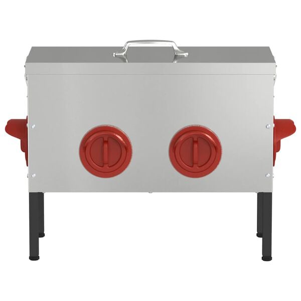 vidaXL H&oslash;nsefutteral s&oslash;lv 41,5 x 20,5 x 33 cm Galvanisert St&aring;l