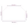 vidaXL Glassplate for peis sekskantet 100x60 cm
