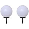 vidaXL Utend&oslash;rs LED-lamper for hagesti 2 stk 40 cm med jordpinne