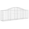 vidaXL Gabionkurv buet 200x30x60/80 cm galvanisert jern