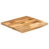 vidaXL Bordplate 40x40x2,5 cm naturlig kant grovt heltre mangotre