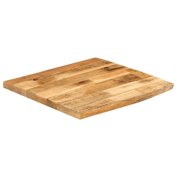 vidaXL Bordplate 40x40x2,5 cm naturlig kant grovt heltre mangotre