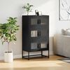vidaXL Highboard svart 68x39x123 cm st&aring;l