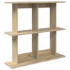 vidaXL Vegghylle Veggmontert Sonoma eik 100 x 20 x 75 cm