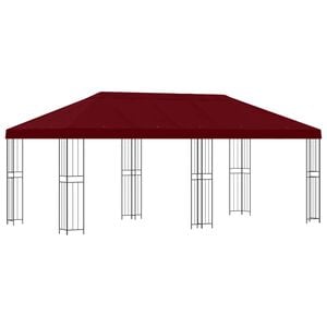 vidaXL Hage Gazebo 6 x 3 m Burgunder Polyester og st&aring;l 190 gsm