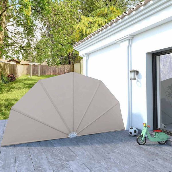 vidaXL Sammenleggbar sidemarkise for terrasse krem 200 cm