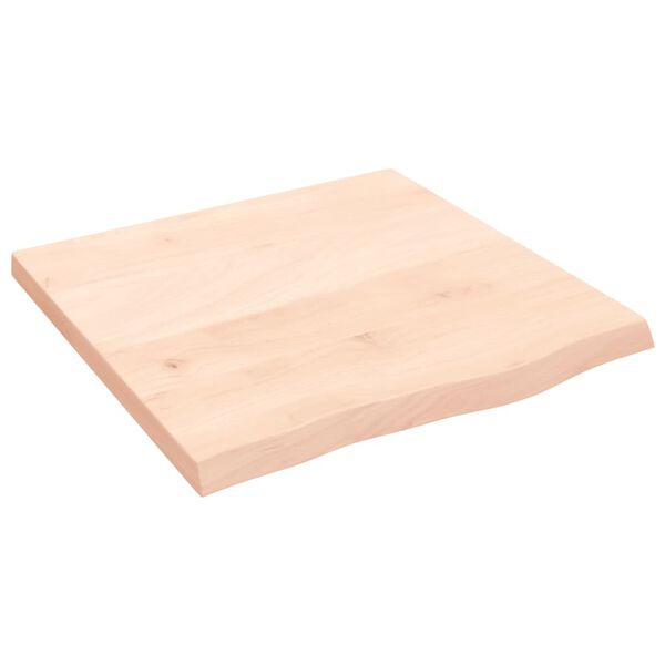 vidaXL Bordplate 60x60x(2-4) cm ubehandlet heltre eik