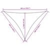vidaXL Solseil oxfordstoff trekantet 5x6x6 m hvit