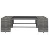 vidaXL Hagesofagruppe med puter 6 deler polyrotting grå
