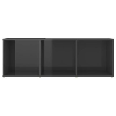 vidaXL TV-benker 4 stk høyglans grå 107x35x37 cm sponplate
