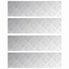 vidaXL Trinn 4 stk. 70 x 20 cm s&oslash;lv Aluminium Rektangul&aelig;r