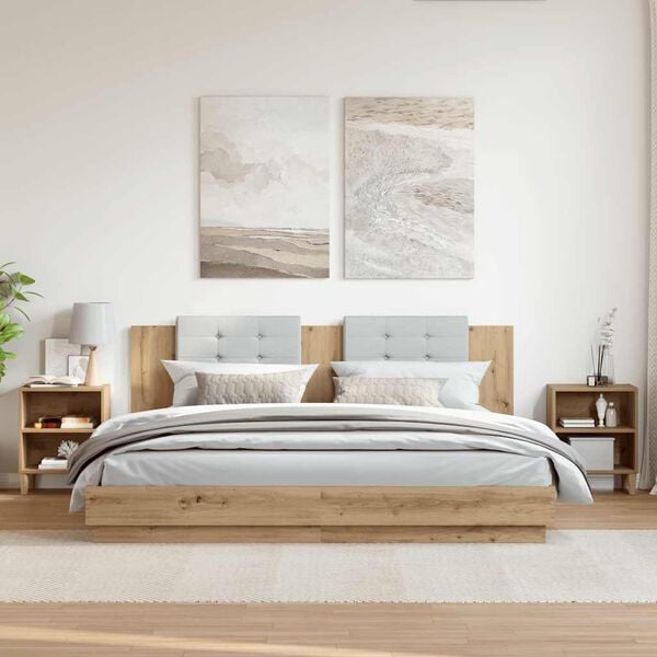 vidaXL Nattbord 2 stk artisan eik 40x30x50 cm konstruert tre