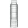 vidaXL Gabionkurver buede 40 stk 200x50x120/140 cm galvanisert jern